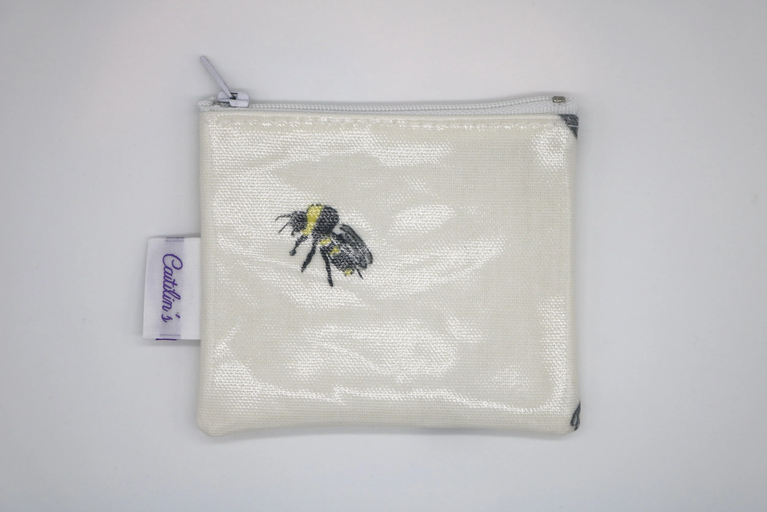 Oilcloth Coin Purse Bee Design.