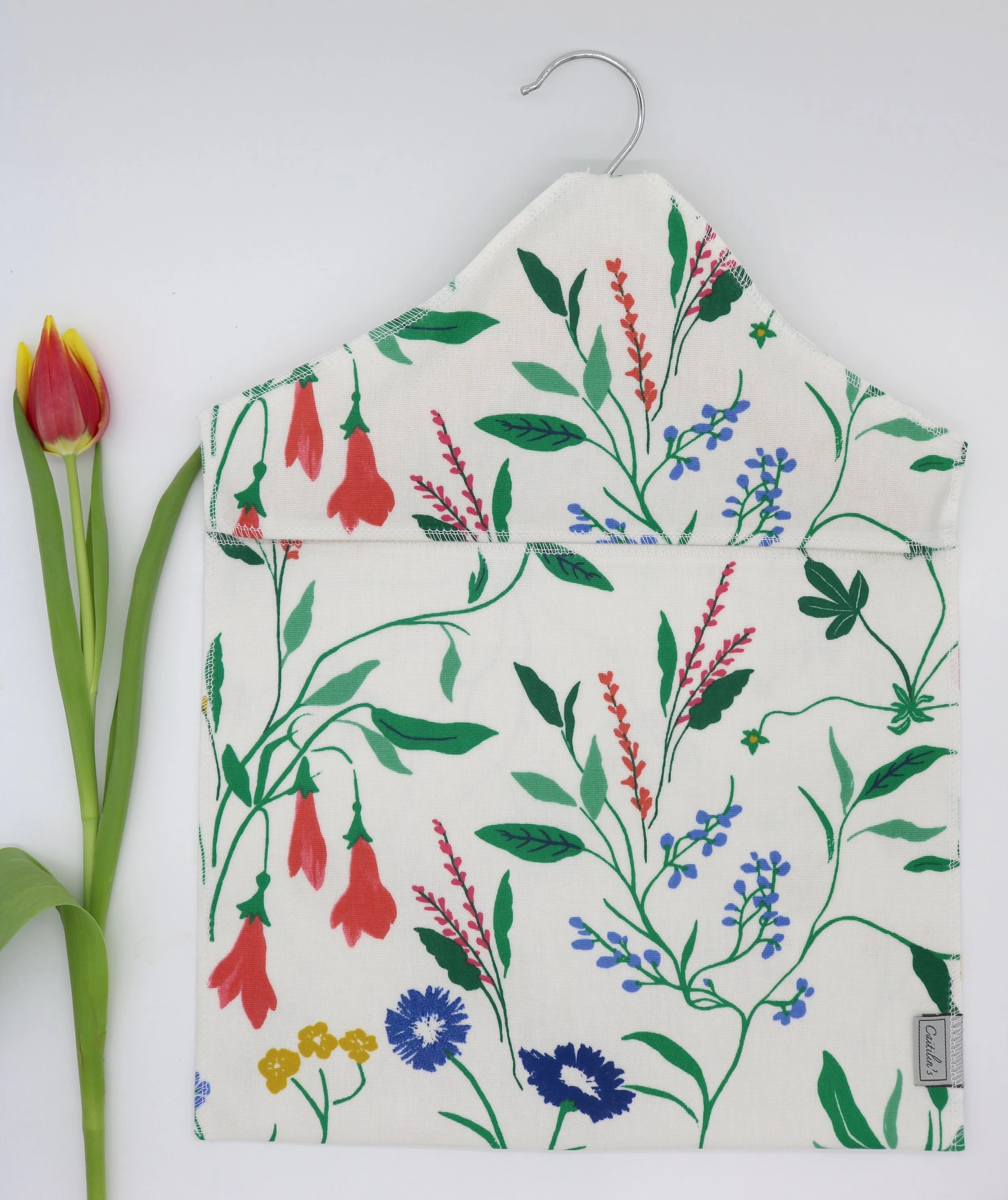 Oilcloth rainproof peg bag meadow design