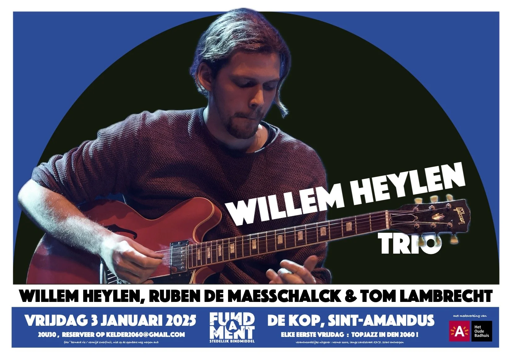 Kopcert 3 januari 2025 - Willem Heylen trio