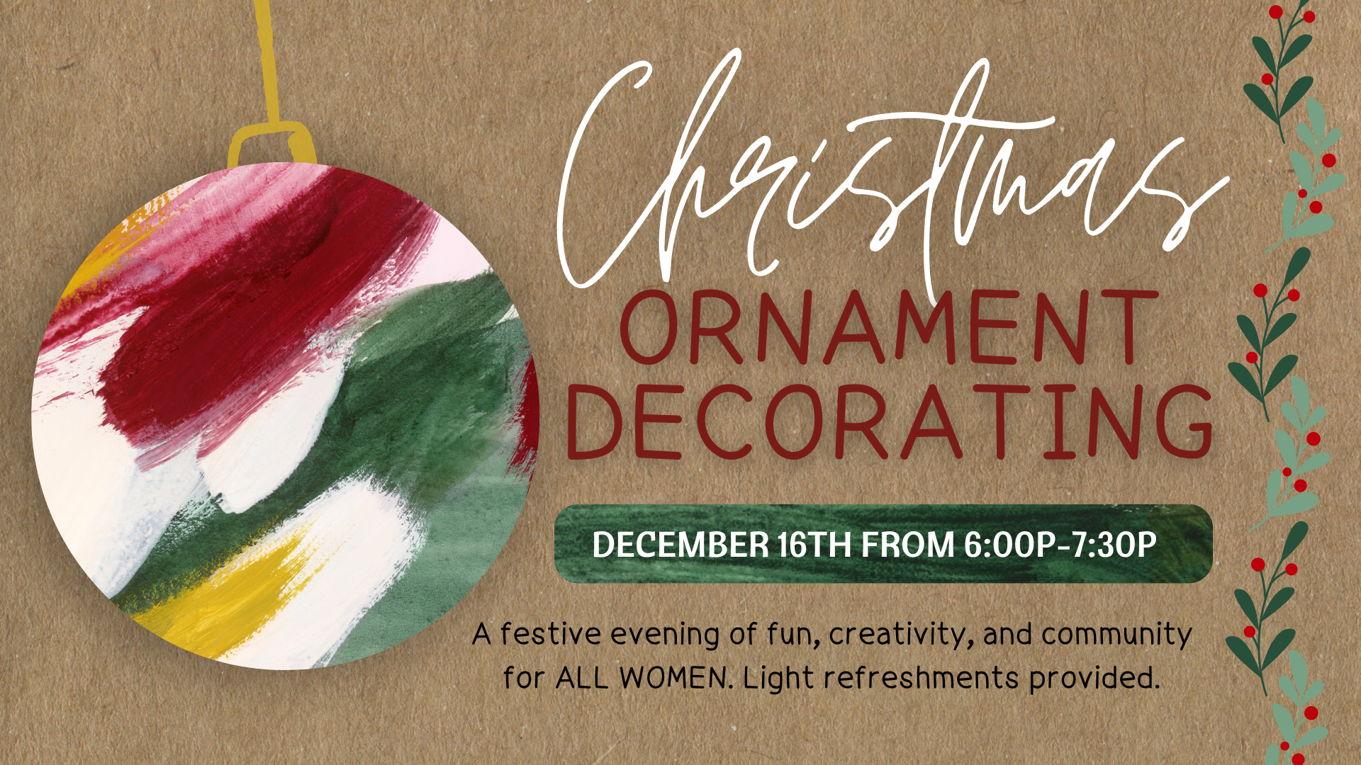 Women's Event: Ornament Decorating 