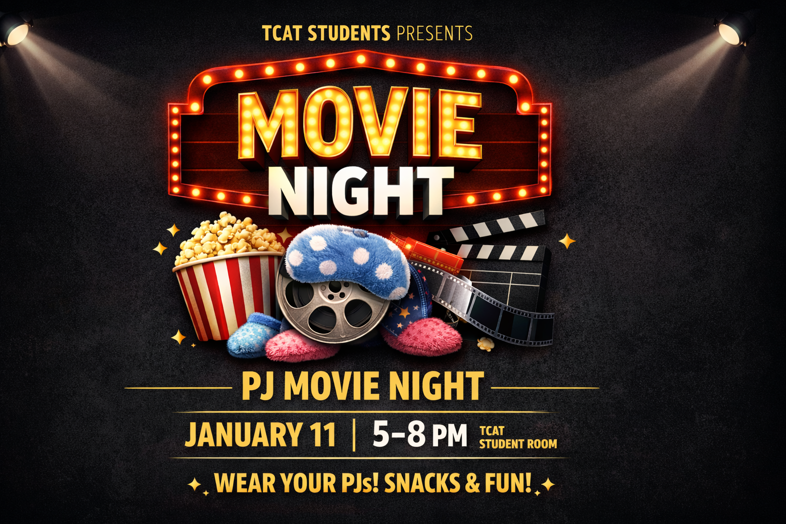 TCAT Students PJ Movie Night
