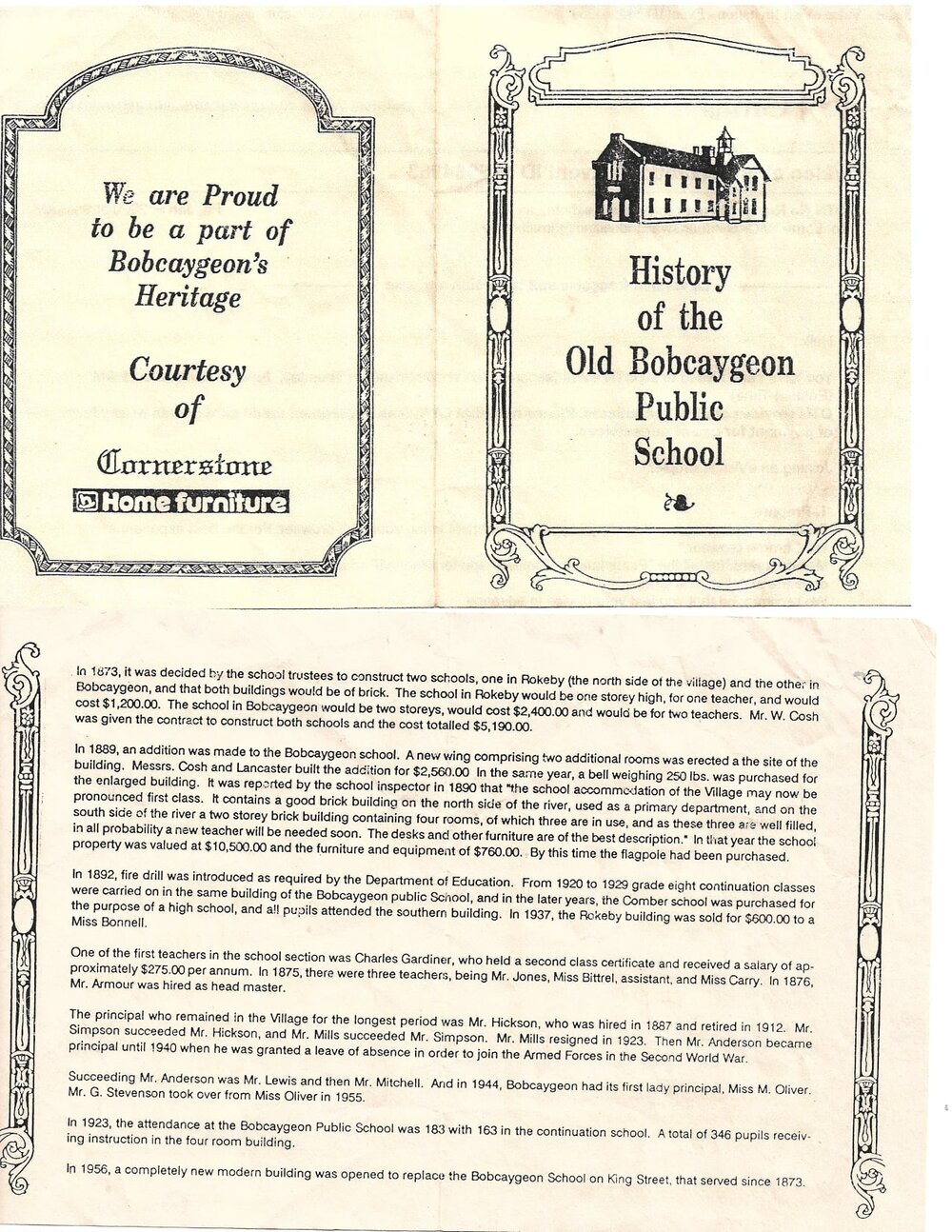 Bobcaygeon School History