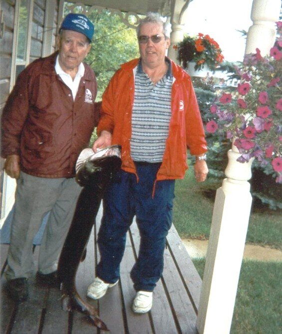 Perce &amp; Bill Nichols Muskie..2003. Fish was 52" Long and weighed 34.5lbs. Weighed in at Buckeye Sports.