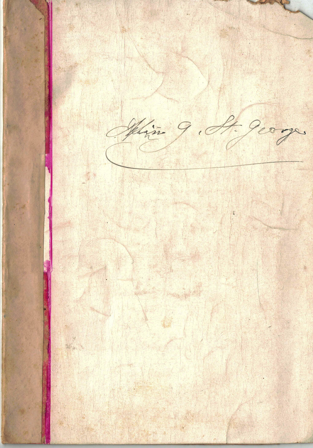   Front Cover   Miss G. St. George 