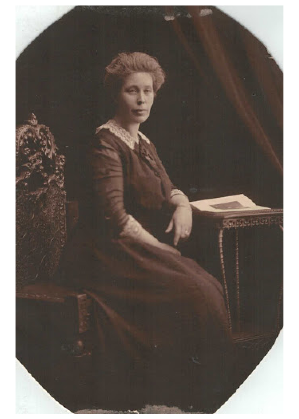 A dignified looking Mrs. Georgina A. Comber (nee. St. George), date unknown.