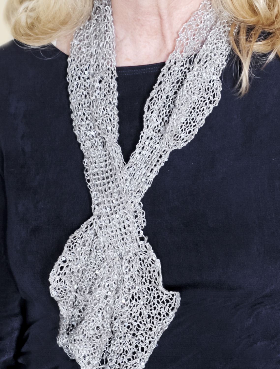 Silver Lace Scarf