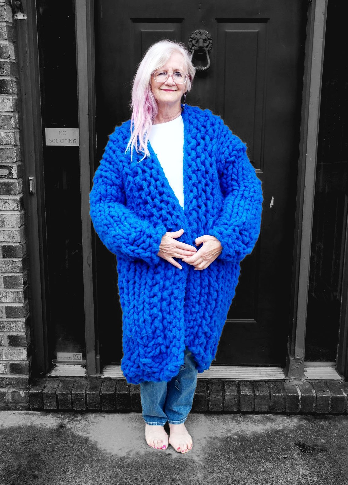 Blue Merino Wool Coat