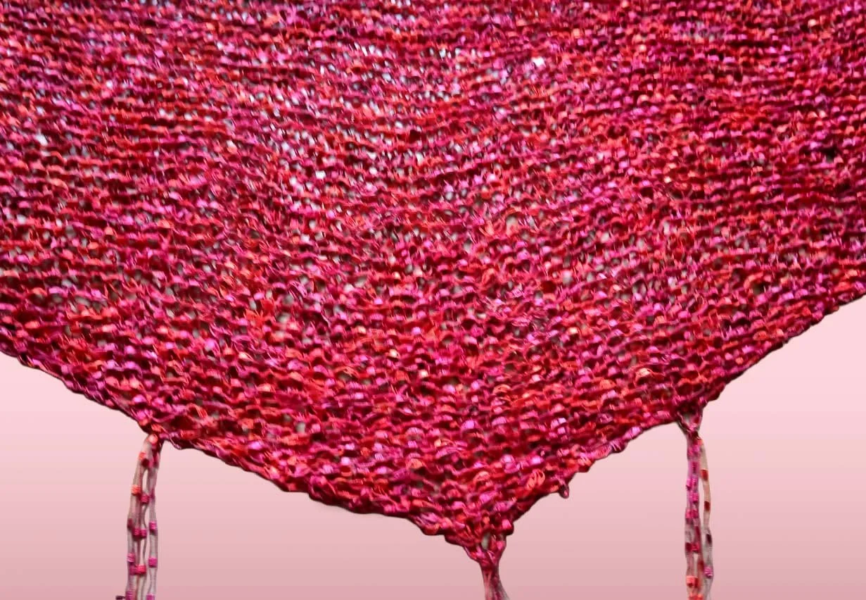  Red Ribbon Shawl  Purchase on   Etsy  . 2026

