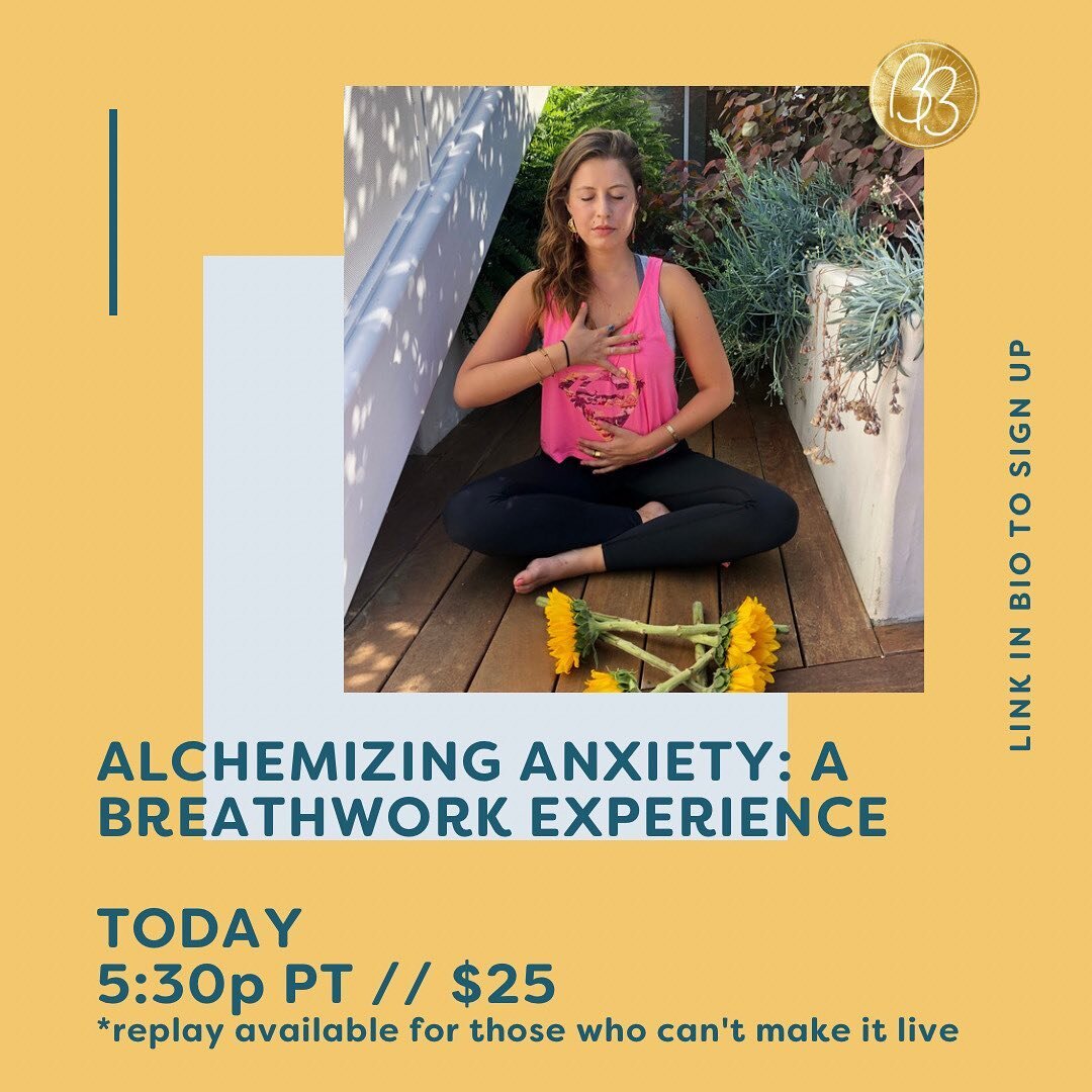 Join me today to:
⠀⠀⠀⠀⠀⠀⠀⠀⠀
💫 uncover the message anxiety is sharing with you
⠀⠀⠀⠀⠀⠀⠀⠀⠀
💫 go from feeling anxious to feeling secure
⠀⠀⠀⠀⠀⠀⠀⠀⠀
💫 take action on what lights you up, with a calm heart and mind
⠀⠀⠀⠀⠀⠀⠀⠀⠀
Alchemizing Anxiety: a Breathwo