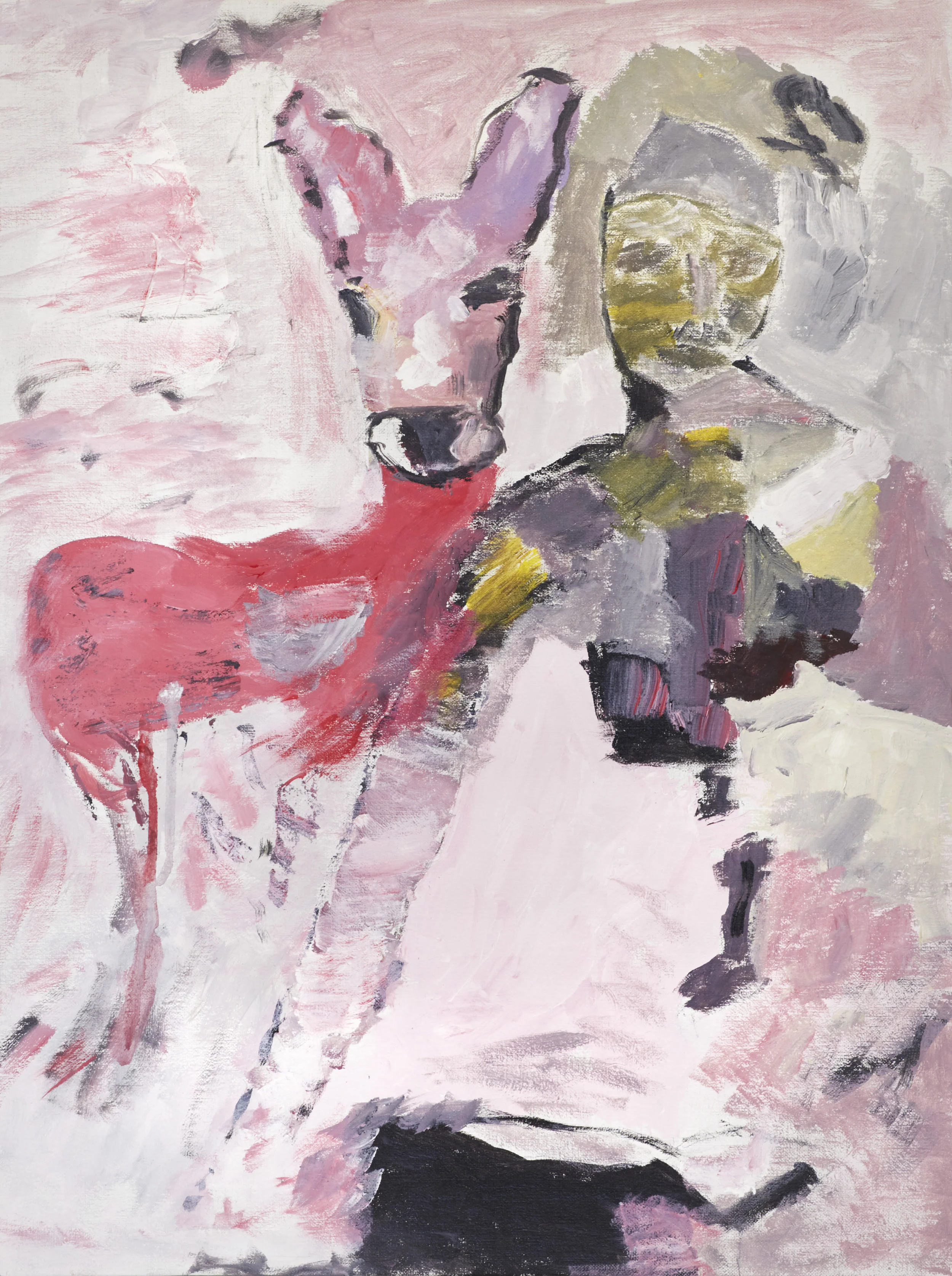 Me and My Deer , 24 x 18”, acrylic on canvas, 2018