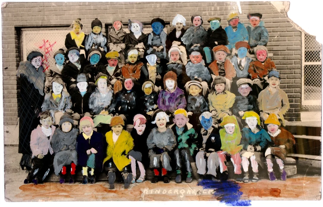 Kindergarten , hand-painted photograph, 2011