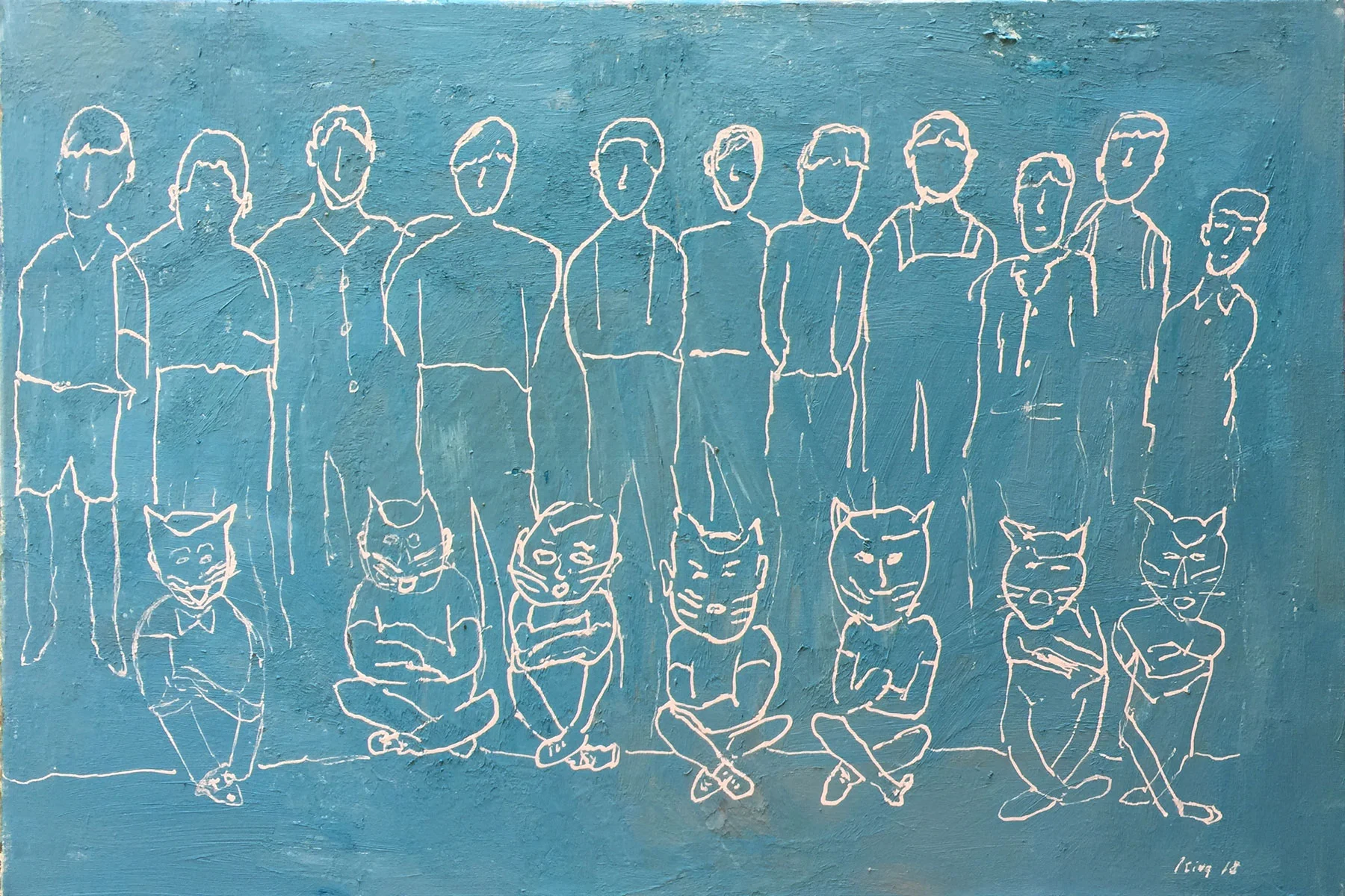 Tripoli , 24 x 36”, acrylic and white-out on canvas, 2018