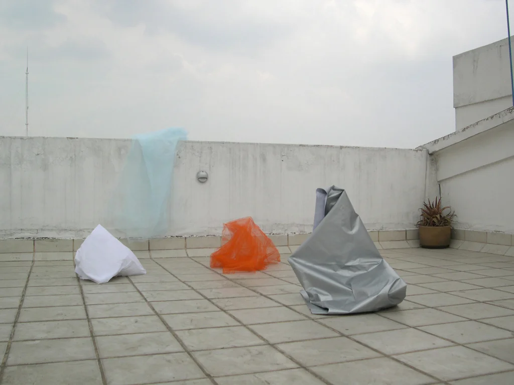 05EOB2007Tulle,vinyl,polyester,plant,Temporary Sculpture Series,Mexico City.JPG