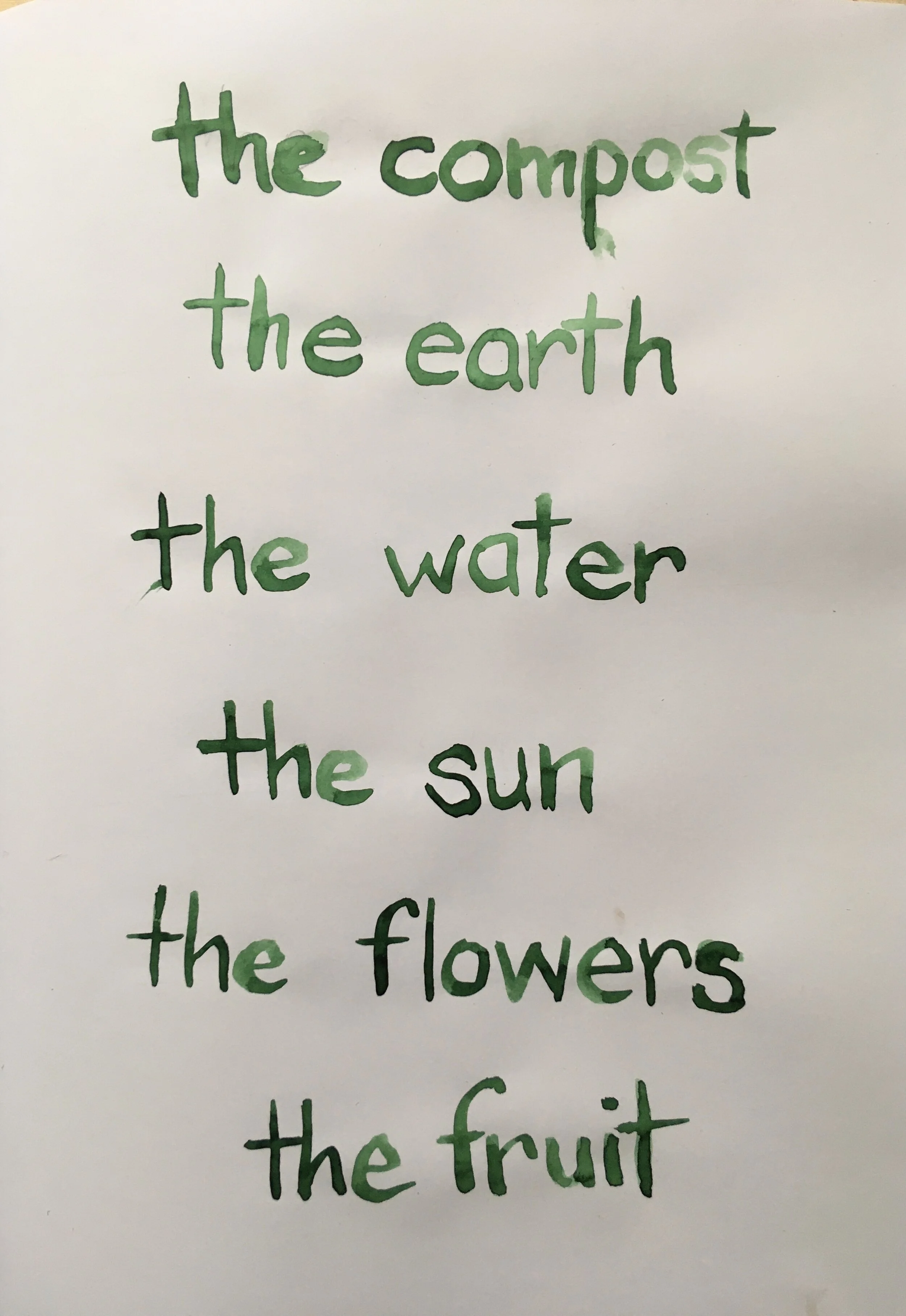  Natural pigments on vellum 12 x 16”  Found poem from the book Kissing The Limitless, by T Thorne Coyle 