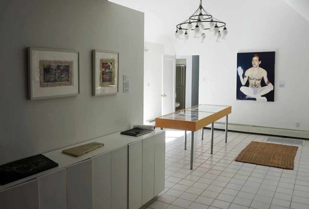 Installation View&nbsp;(Adam O'Neal, left, Aaron Skolnick, right)