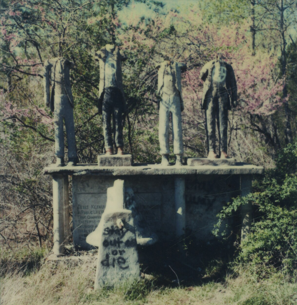 Jonathan Williams, Enoch Tanner Sculpture, ca. 1988, Polaroid photograph, 3.1 x 3 inches