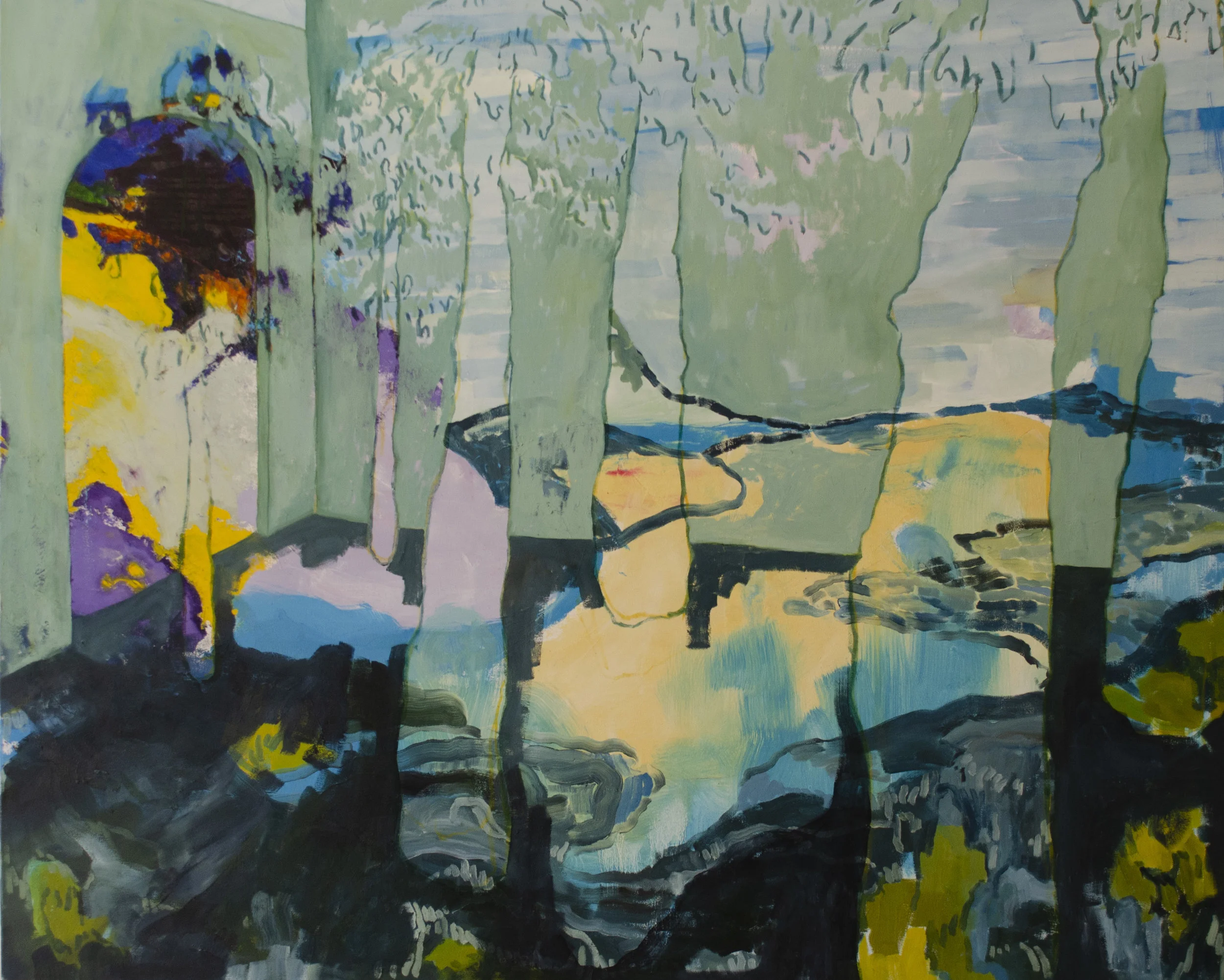 Wihro Kim, A Potential Memory, oil on canvas, 48 x 60 inches