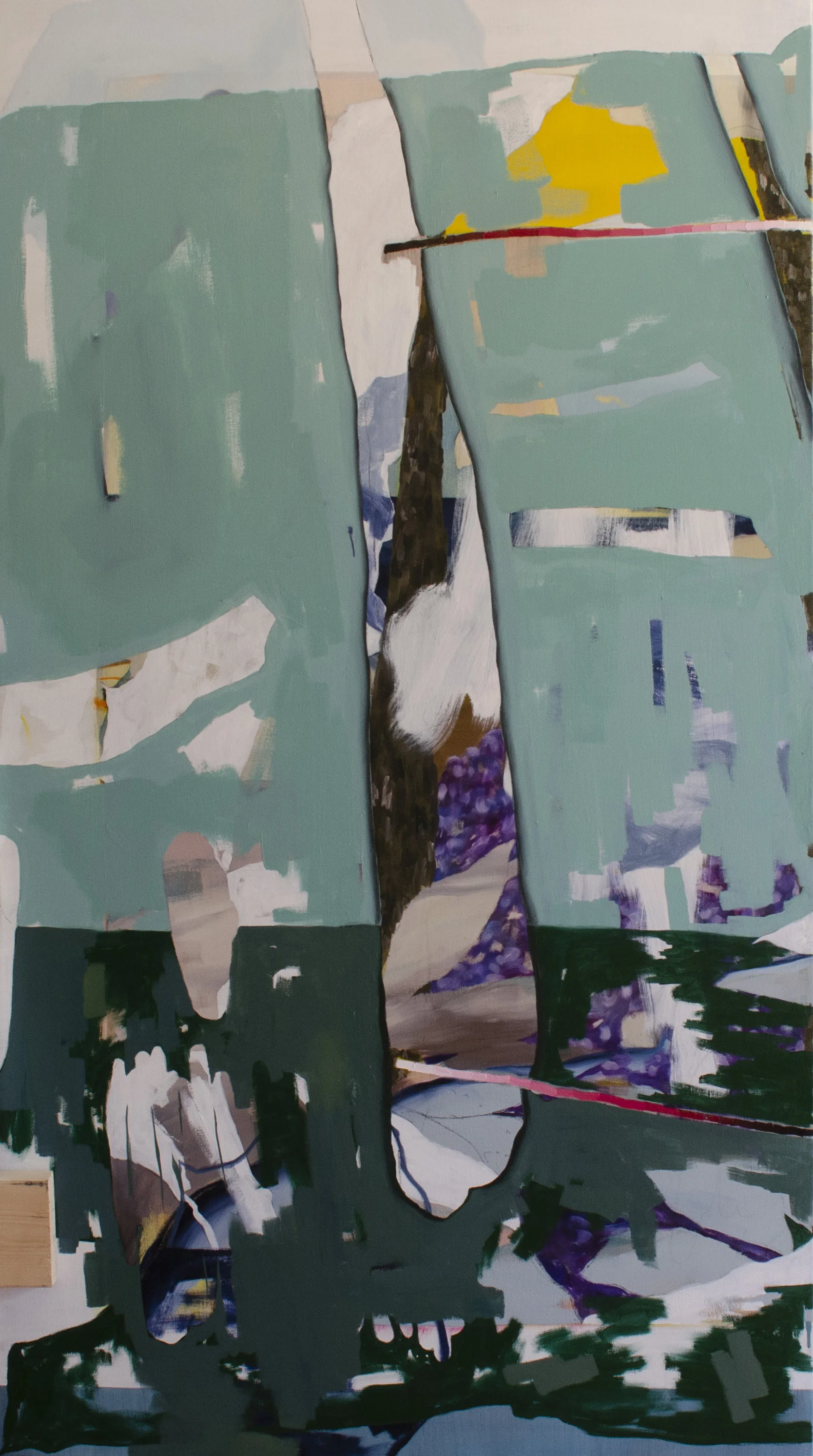 Wihro Kim, Untitled, oil and sumi ink on canvas, 72 x 40 inches