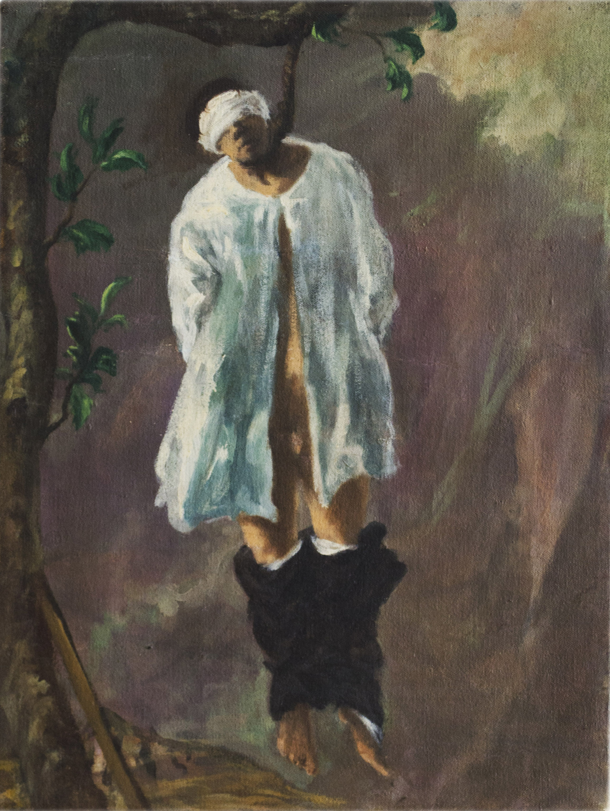 Edward Melcarth, The Hanging, Oil on canvas, 17 x 13 inches