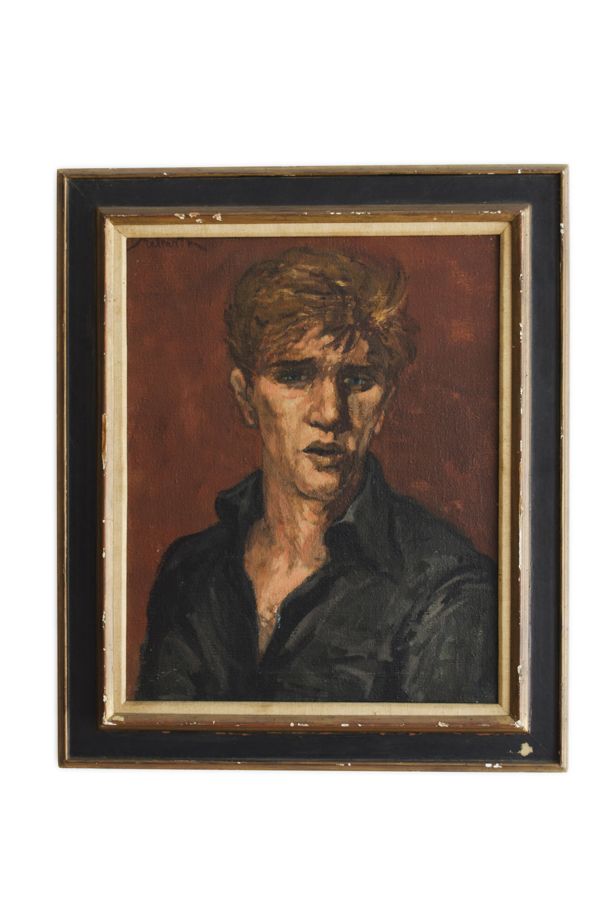 Edward Melcarth, Medium Male Portrait, Oil on canvas, 36 x 22