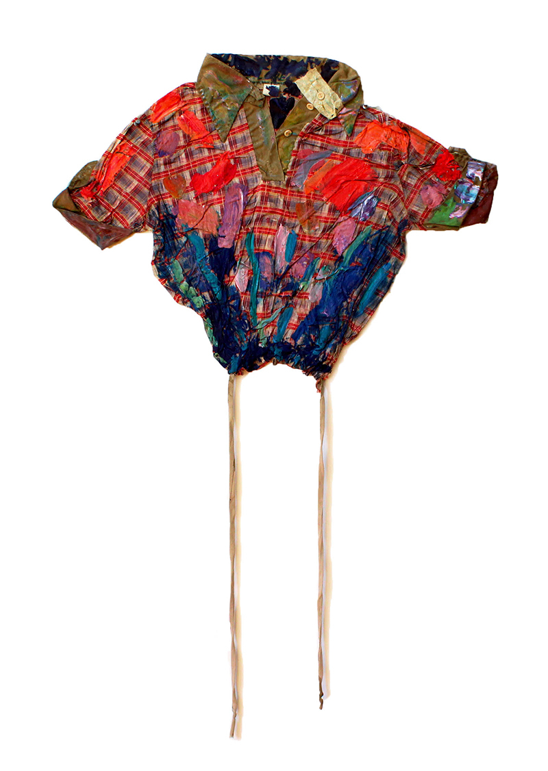 Robert Tharsing, Title Unknown, 1979, Cloth, polymer medium, acrylic, 42 x 40 inches