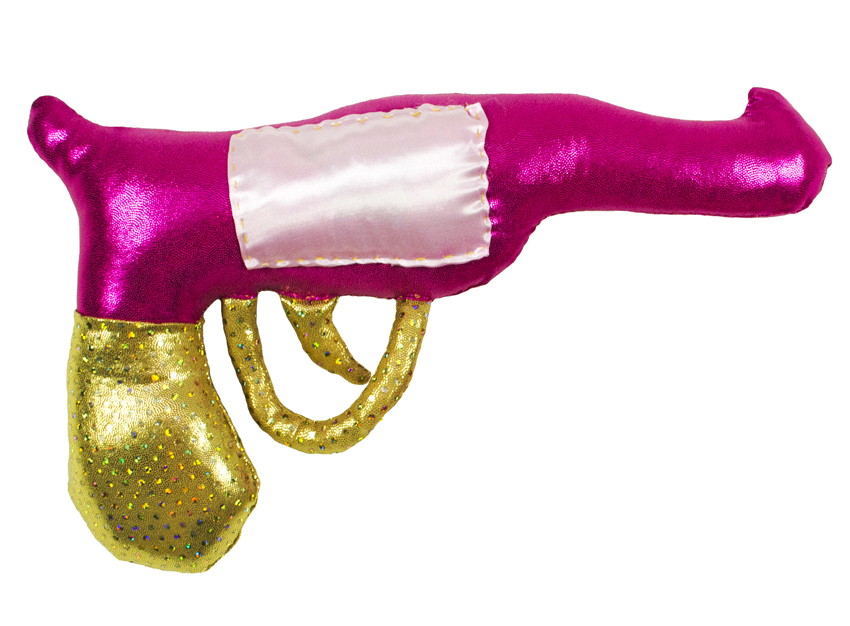Natalie Baxter, Hot Shot, 2015, Fabric and polyfill, 8 x 13 x 2 inches
