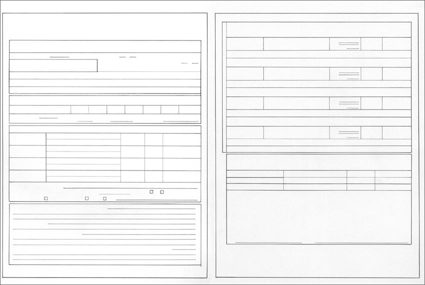 Joy Drury Cox, Untitled (Starbucks Application), 2006, Graphite on paper, 26 x 34 inches.