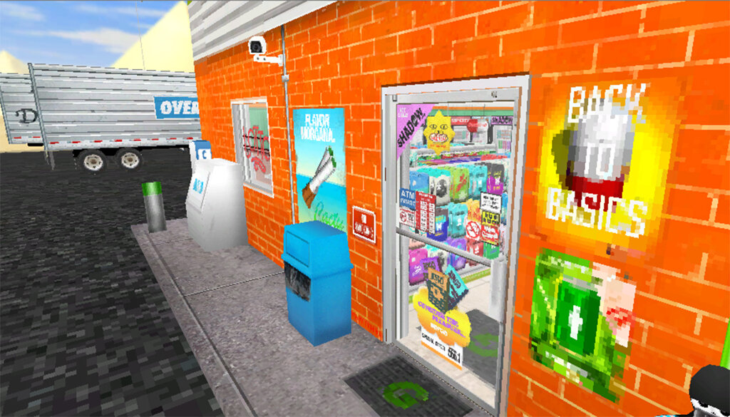Jordan Speer, Cautious V, 2014, video game still