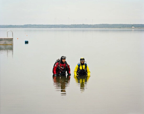 Frank Döring, Untitled (Diving school in a mining lake), 2011, Archival pigment print, 30 x 36 inches