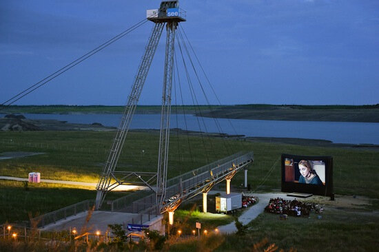 Frank Döring, Untitled (Film screening in a depleted mine), 2011, Archival pigment print, 18 x 25.5 inches