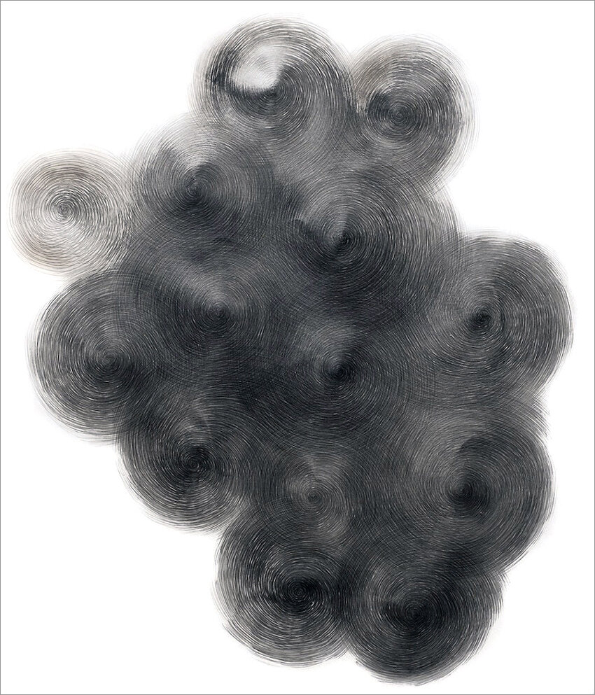 Mike Goodlett, Marlboro, 2011, Graphite on paper, 16 x 13.75 inches