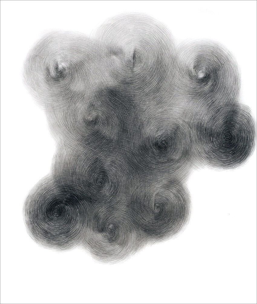Mike Goodlett, Marlboro Light II, 2011, Graphite on paper, 16 x 13.75 inches