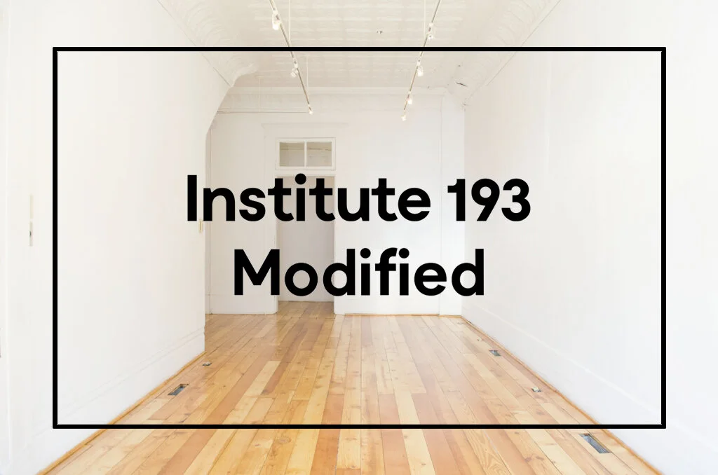   UPDATE: Institute 193 Modified   In response to current events surrounding COVID-19, Institute 193 has made some changes to how regular gallery operations are run. Since Governor Beshear's announcement on the opening of nonessential businesses, we 