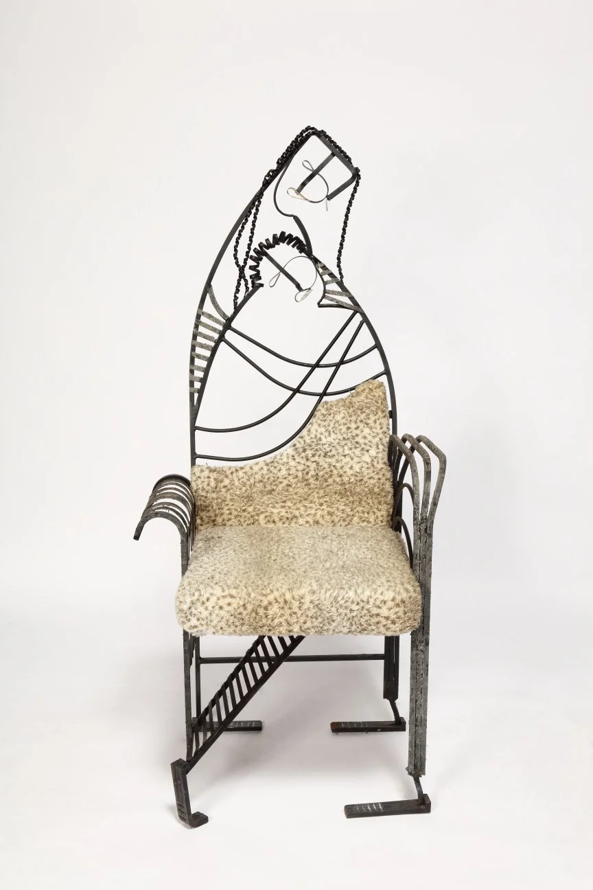 Richard Dial, "Precious", 2021, oil-based paint on metal, fabric, 62 x 28 x 26 inches