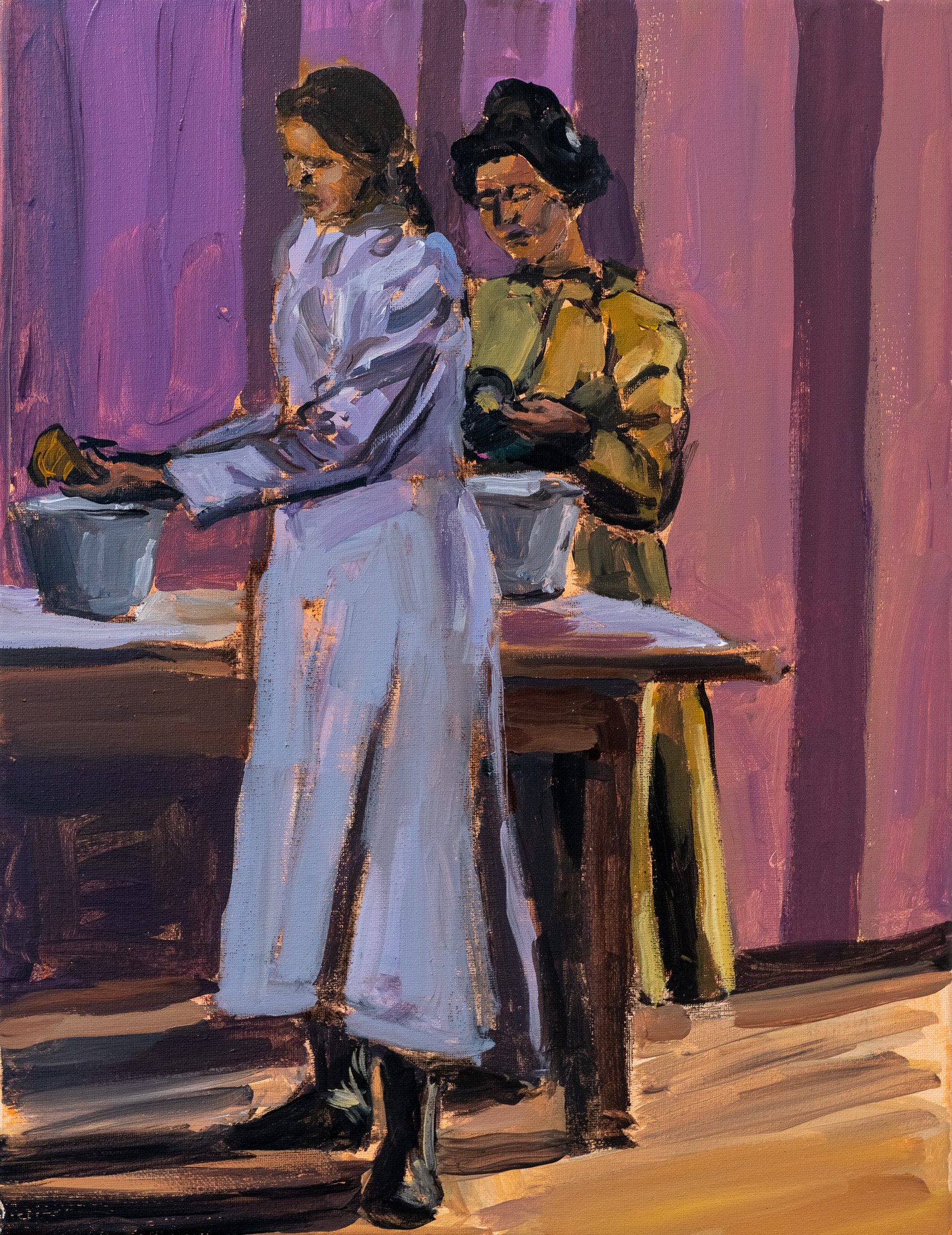 Marcus Dunn, The Outing, 2025. Acrylic on canvas, 18 x 14 inches.