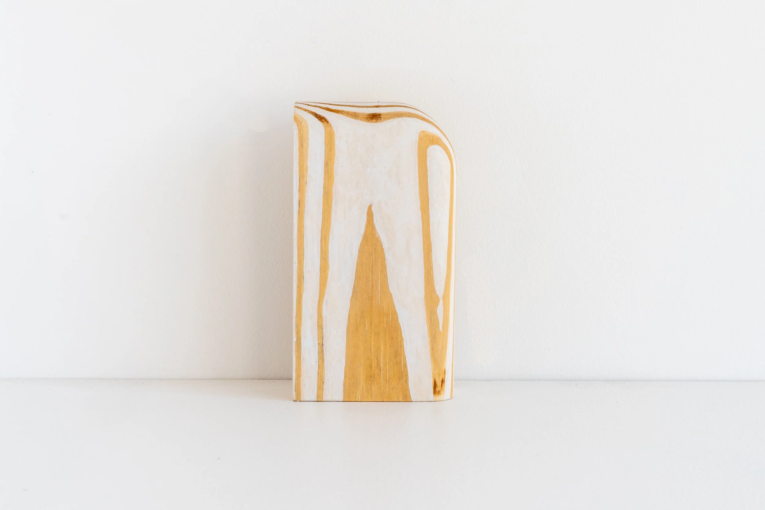 Eric Oglander, What’s there, 2025, pine, enamel paint, 3 ¼ x 5 ⅞ x 1 ¼ inches