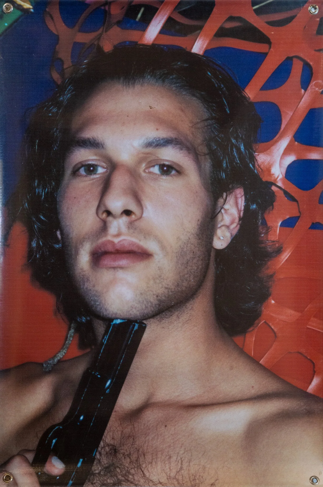 Robert Morgan, Prayer Flag (14), 2000. Vinyl Banner, Grommets, 36 x 24 inches. 