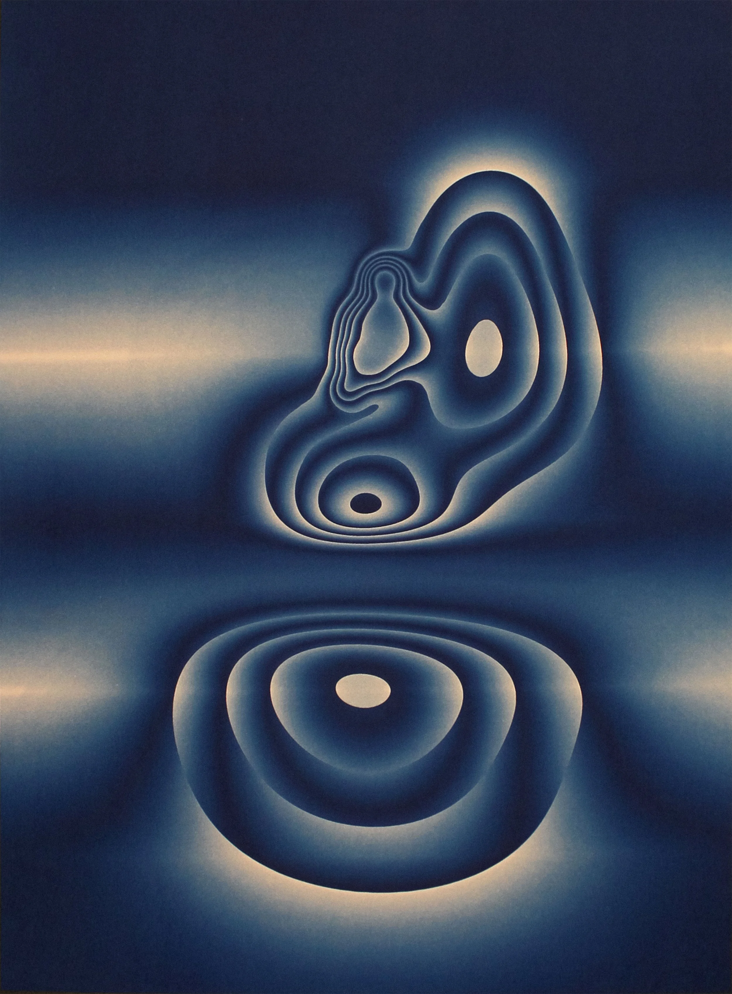 Robert Beatty, Phosphenes, 2025, cyanotype, 11 x 15 inches, edition of 16