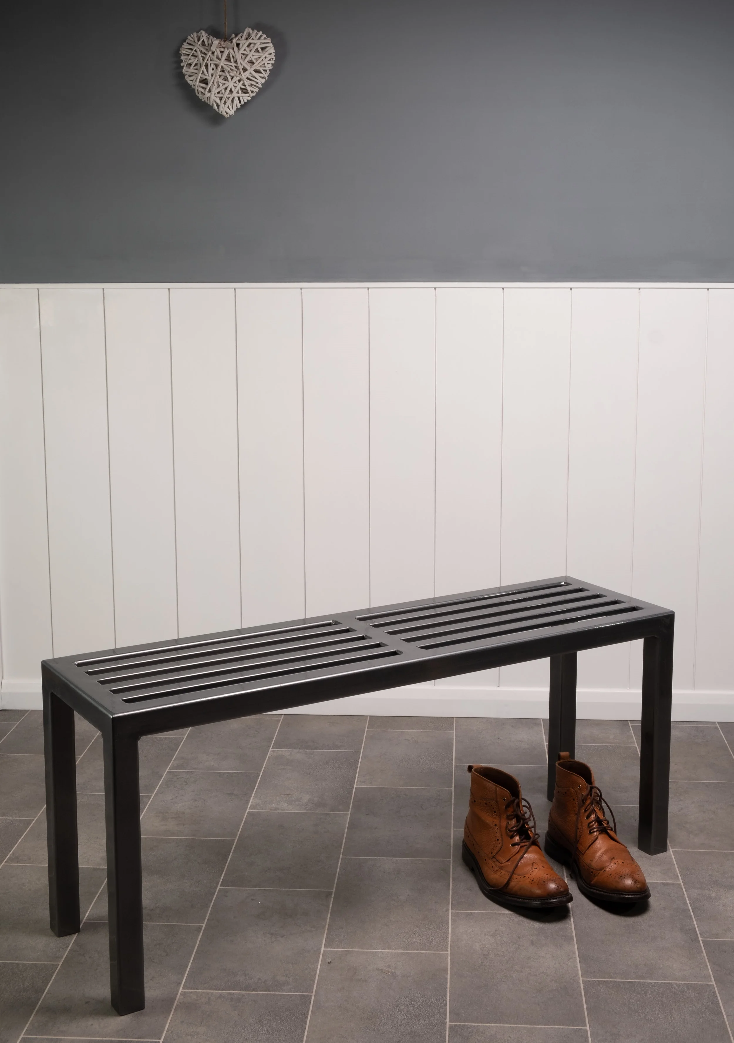 'Helvellyn' Metal Bench - side