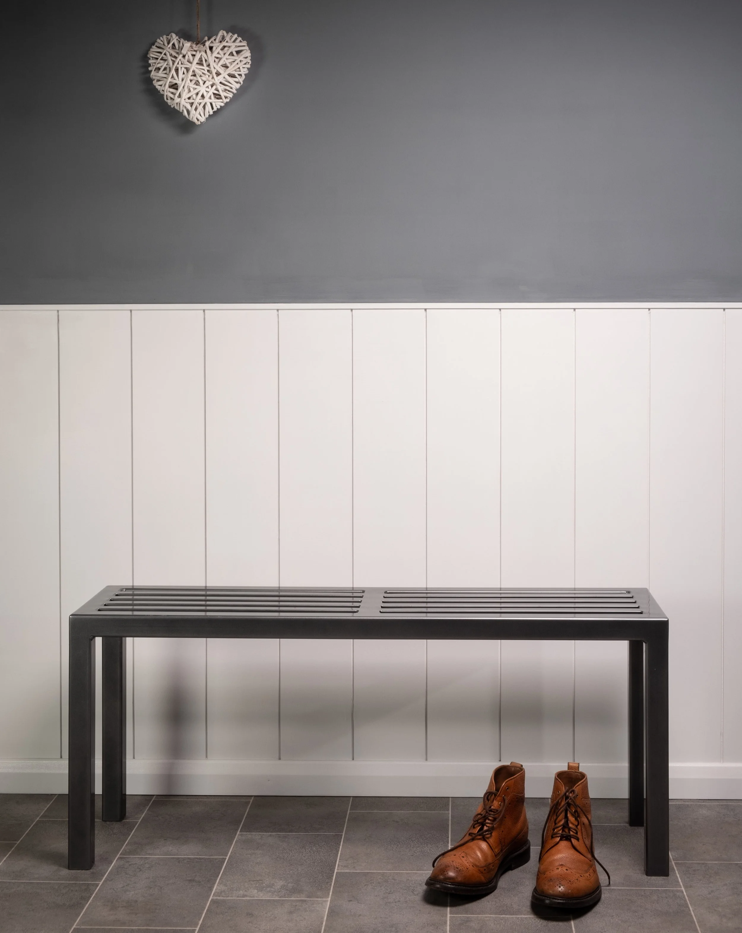 'Helvellyn' Metal Bench - front