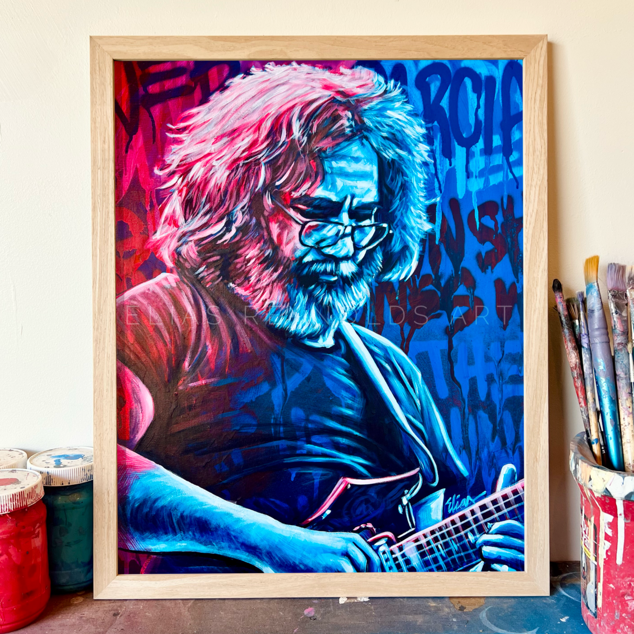 PRE-ORDER for Jerry Garcia Inspired Art Print - Grateful Dead Music Wall Art