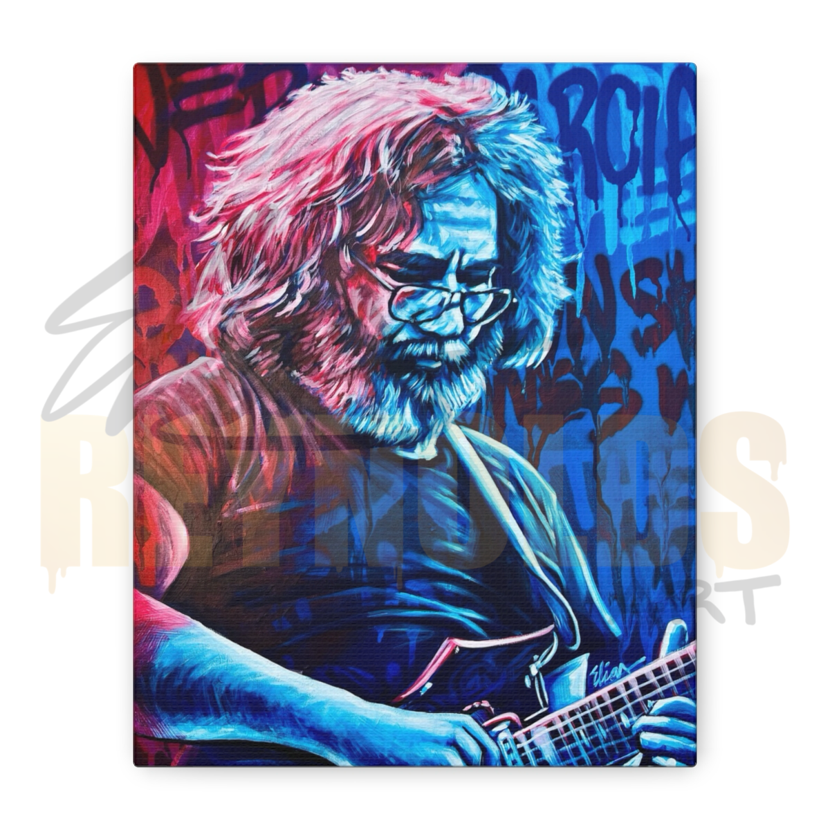 Jerry Garcia Gallery Wrapped Canvas Art Print