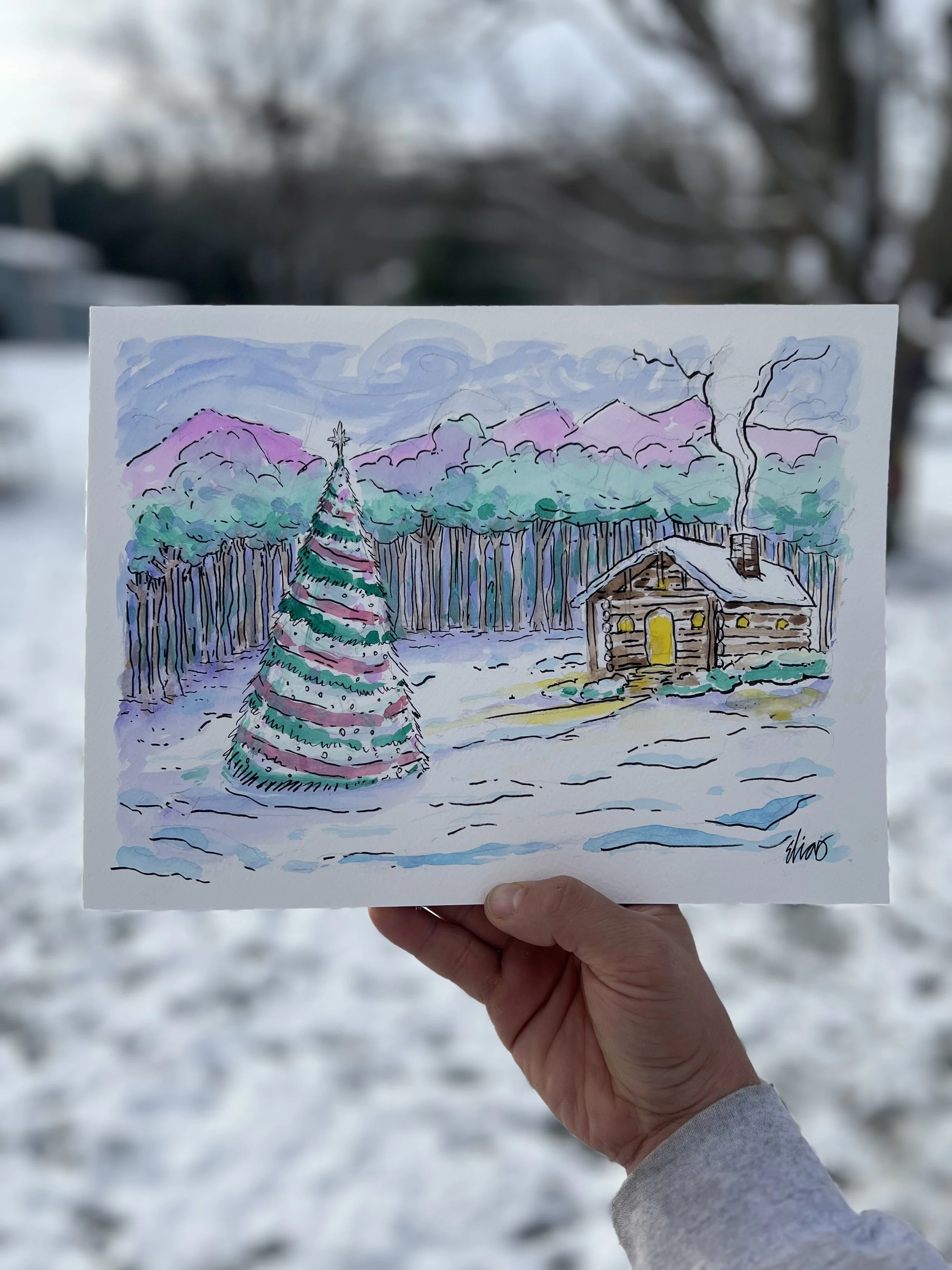 Winter Scene Original Painting