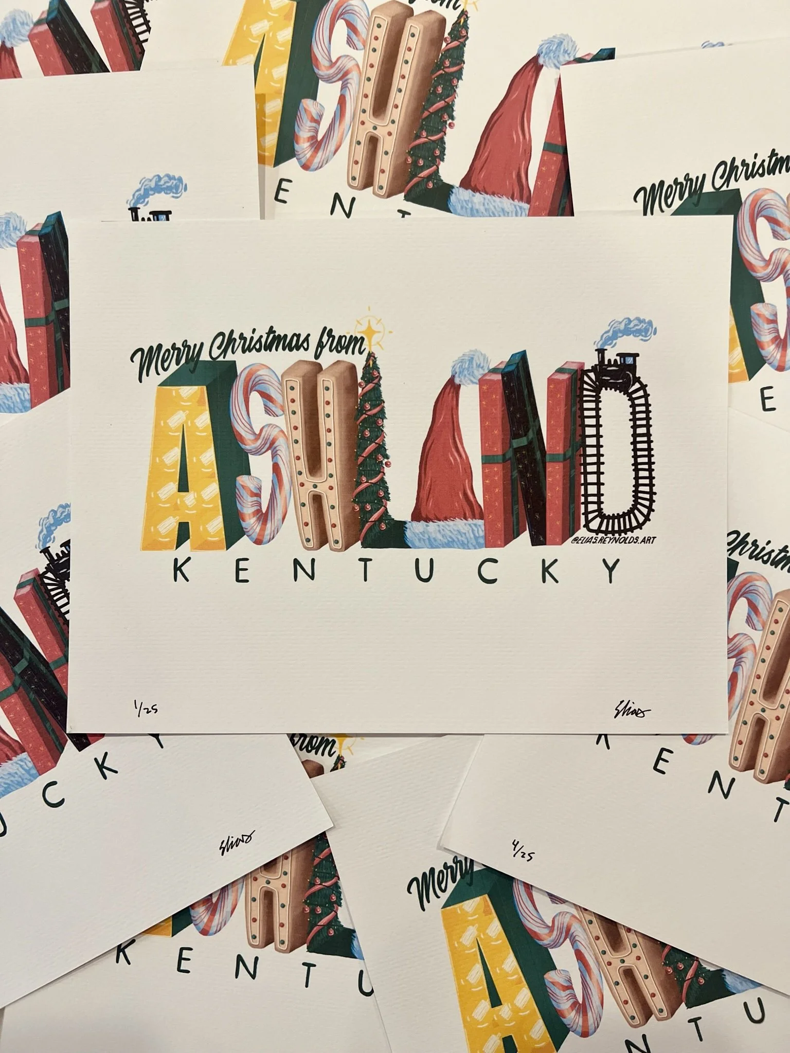 Merry Christmas from Ashland, Kentucky Art Print