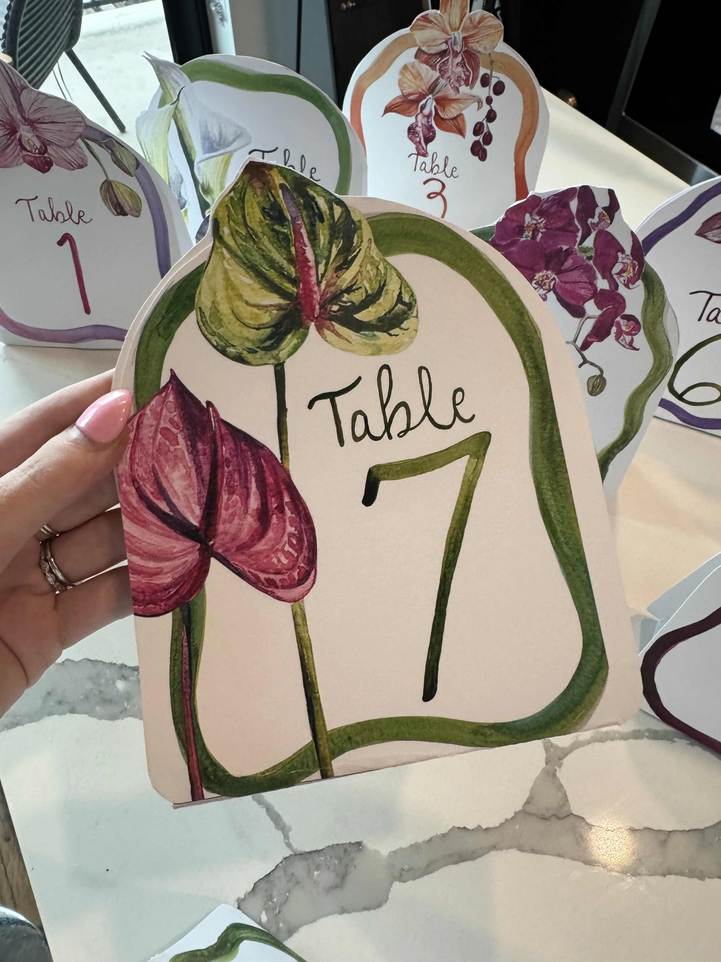 Printable Watercolor Wedding Table Numbers (1–30)