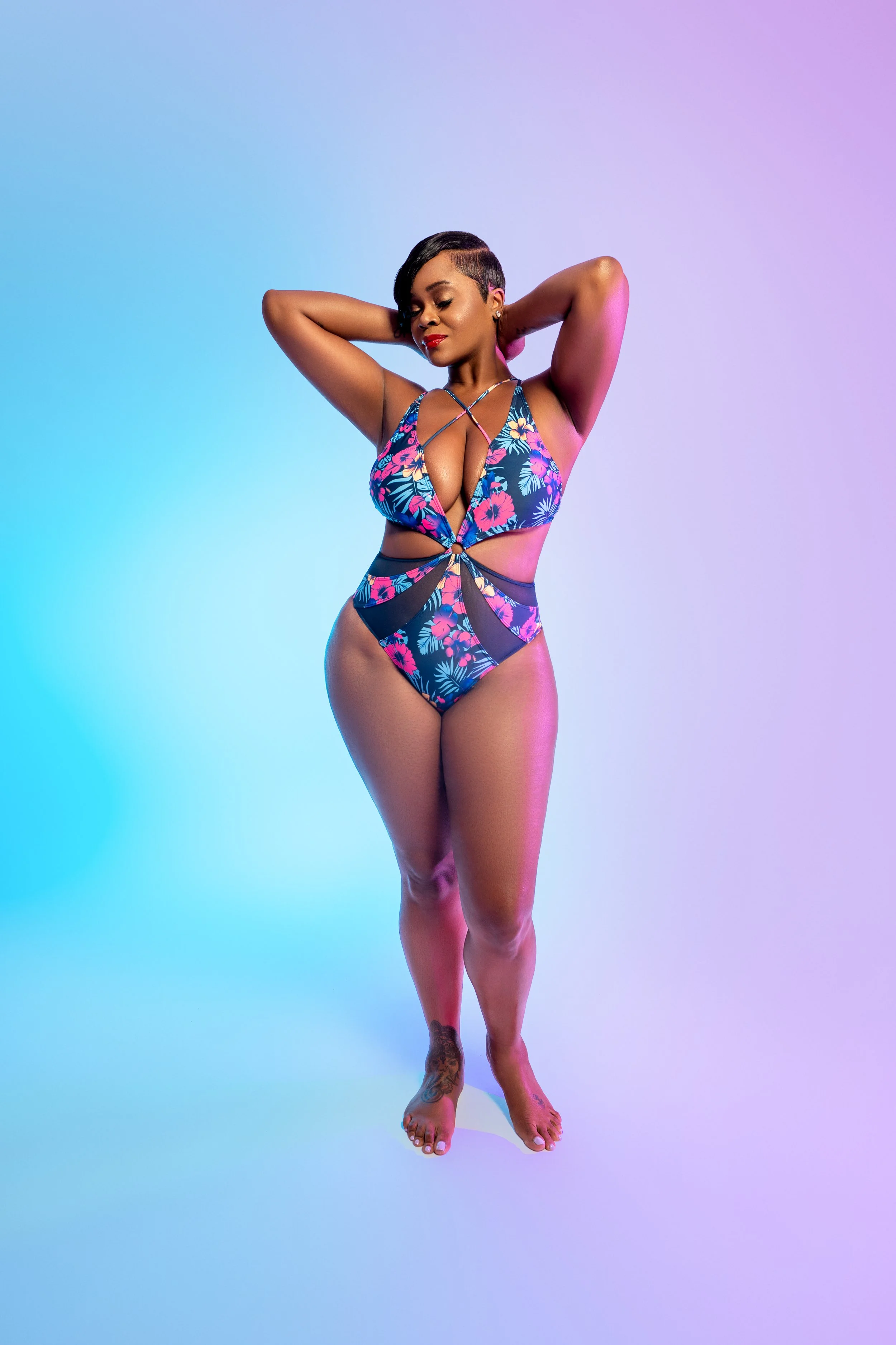 Azure Wave: Step Out Bodysuit (Bikini)