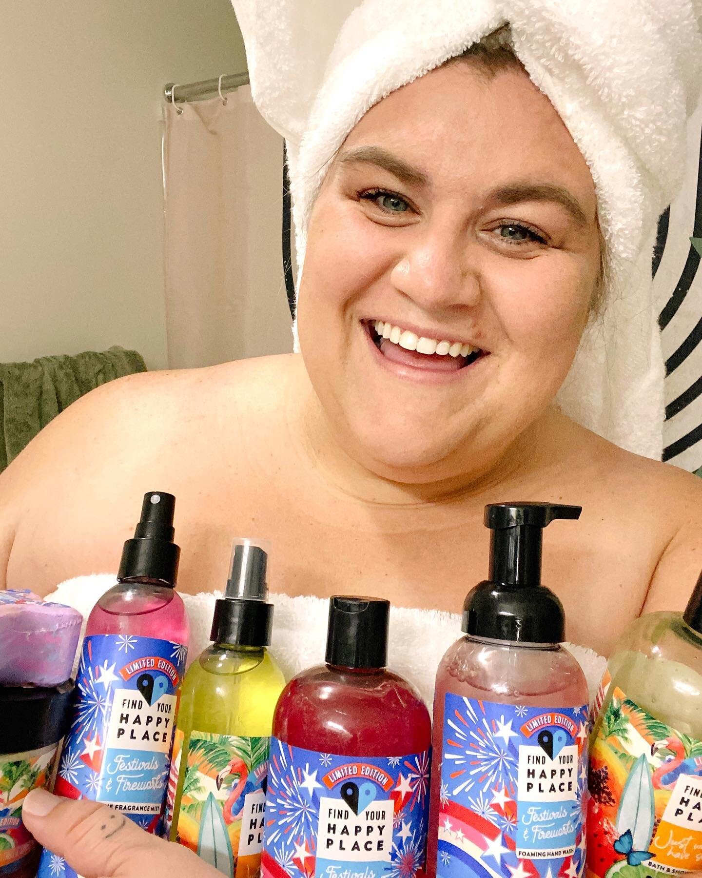 It&rsquo;s been a crazy couple of weeks for me, so I&rsquo;m giving myself a much needed self-care night. I&rsquo;m using products from @FindYourHappyPlace who partnered with Mindy Kaling to kick off the summer with some amazing scents! Just Wanna Ha