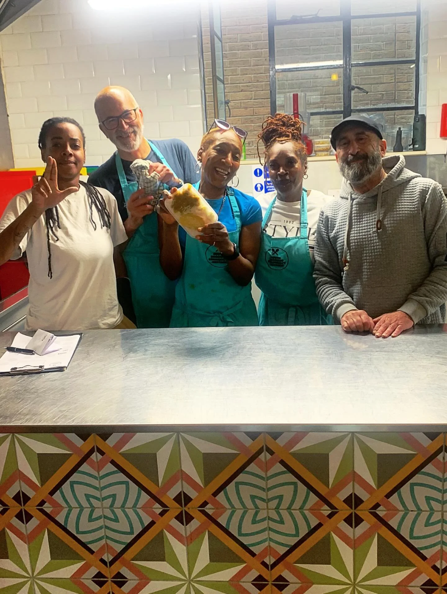 By the community for the community!! Over 100 meals served 5 days a week on a free / PWYC basis, everyone welcome to eat and help run the kitchen, from cooking to gardening to managing the finances. 

Today: Saltfish &amp; steamed cabbage lead by @th