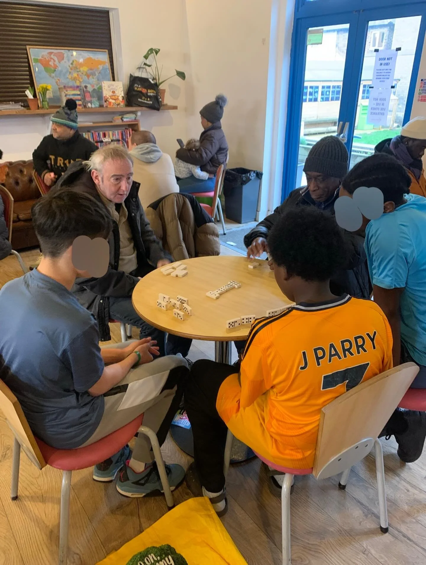 intergenerational dominos at the kitchen today w Croydon Dominos Club &amp; @reachinghigheruk 👌