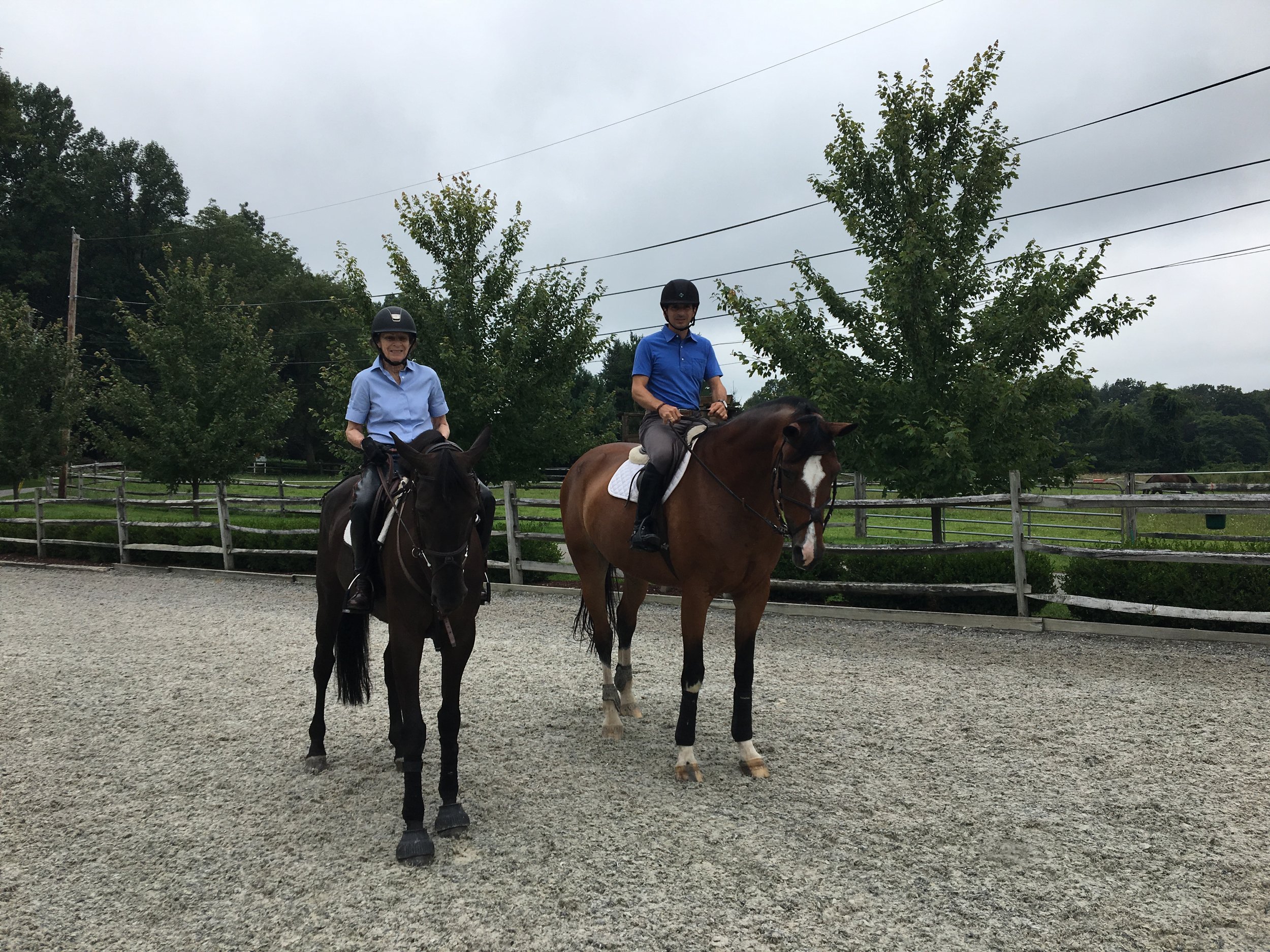 Martin’s mother visiting. He put her to work!